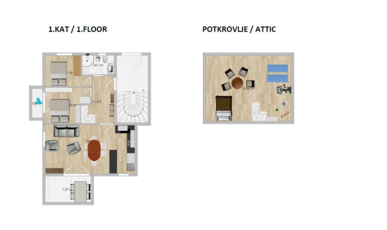 Golden Hope 4+1 Apartment Krk Крк Экстерьер фото